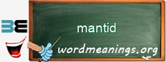 WordMeaning blackboard for mantid